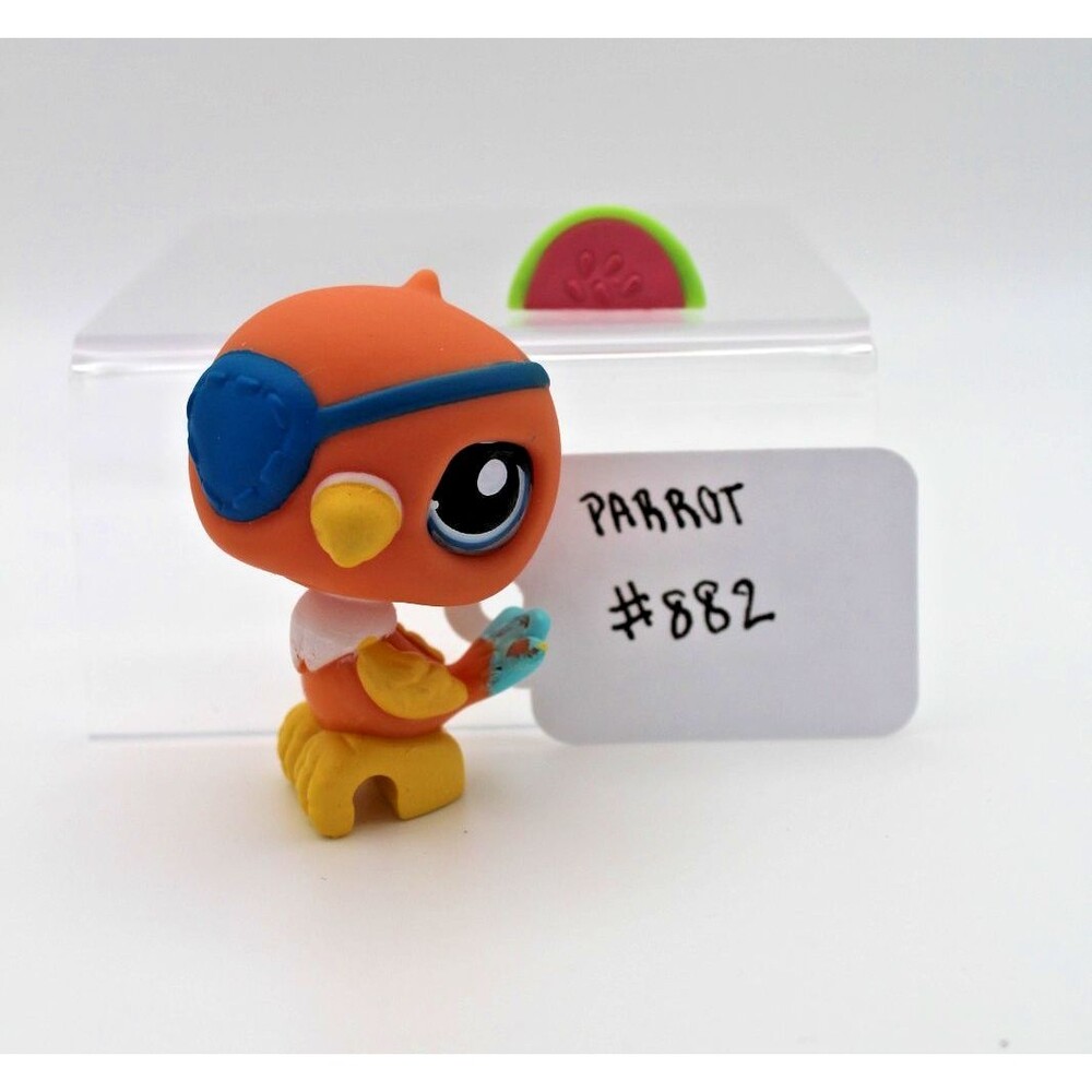Littlest Pet Shop LPS #882 Parrot Bird Accessories Authentic Hasbro 2008